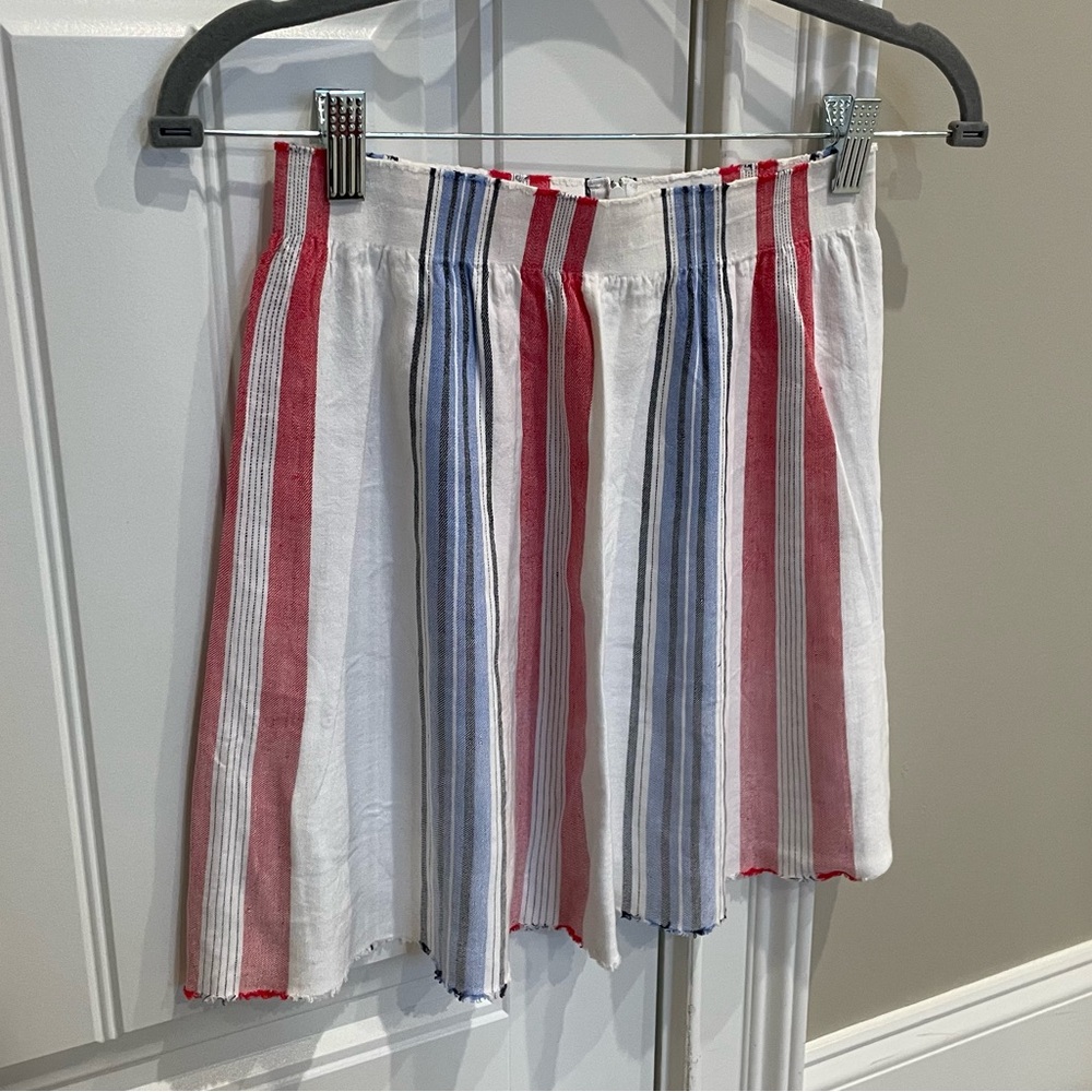 Marola striped short A-line skirt